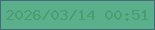 文字の大きさ：3、枠の色：48687b、背景の色：5ab08a、文字の色：4d9c71 無料ブログパーツのブログ時計