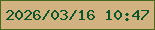 文字の大きさ：3、枠の色：486a1d、背景の色：d2b281、文字の色：095628 無料ブログパーツのブログ時計