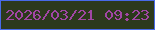文字の大きさ：1、枠の色：486ae7、背景の色：2c391c、文字の色：a146a4 無料ブログパーツのブログ時計