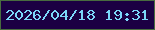 文字の大きさ：5、枠の色：486c3f、背景の色：1b0043、文字の色：7bd7fa 無料ブログパーツのブログ時計