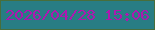 文字の大きさ：2、枠の色：486e3b、背景の色：287d84、文字の色：ad18b0 無料ブログパーツのブログ時計
