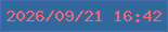 文字の大きさ：2、枠の色：486fad、背景の色：32699c、文字の色：f36777 無料ブログパーツのブログ時計