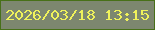 文字の大きさ：4、枠の色：487018、背景の色：7d876f、文字の色：f0f25b 無料ブログパーツのブログ時計