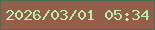 文字の大きさ：4、枠の色：487055、背景の色：955d4c、文字の色：b5f0a7 無料ブログパーツのブログ時計