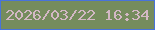 文字の大きさ：3、枠の色：4873da、背景の色：758c5d、文字の色：d3b8c5 無料ブログパーツのブログ時計