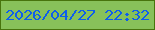 文字の大きさ：4、枠の色：48740d、背景の色：88c15a、文字の色：0e5eec 無料ブログパーツのブログ時計