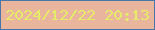 文字の大きさ：3、枠の色：4876a9、背景の色：eab59d、文字の色：e4ec6a 無料ブログパーツのブログ時計