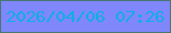 文字の大きさ：1、枠の色：487872、背景の色：7f87fb、文字の色：11ade3 無料ブログパーツのブログ時計