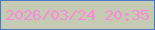 文字の大きさ：2、枠の色：4878c8、背景の色：c5cbb2、文字の色：fc8ad8 無料ブログパーツのブログ時計
