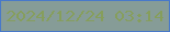 文字の大きさ：1、枠の色：4879c9、背景の色：869c97、文字の色：869e5c 無料ブログパーツのブログ時計