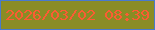 文字の大きさ：1、枠の色：487acd、背景の色：8a8c25、文字の色：fb5c33 無料ブログパーツのブログ時計