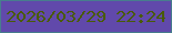 文字の大きさ：1、枠の色：487d8e、背景の色：6149ab、文字の色：495b05 無料ブログパーツのブログ時計