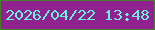 文字の大きさ：3、枠の色：487e2e、背景の色：902290、文字の色：6bf0db 無料ブログパーツのブログ時計