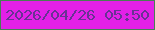 文字の大きさ：4、枠の色：487e54、背景の色：e320e7、文字の色：683294 無料ブログパーツのブログ時計