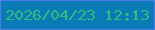 文字の大きさ：3、枠の色：487feb、背景の色：0a7bb6、文字の色：2fbc7d 無料ブログパーツのブログ時計
