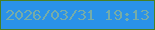 文字の大きさ：2、枠の色：488023、背景の色：2a92e9、文字の色：76aca8 無料ブログパーツのブログ時計