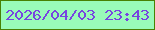 文字の大きさ：5、枠の色：488103、背景の色：99fbb9、文字の色：7745e0 無料ブログパーツのブログ時計