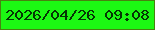 文字の大きさ：1、枠の色：488110、背景の色：1cf813、文字の色：053604 無料ブログパーツのブログ時計