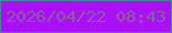 文字の大きさ：3、枠の色：48819e、背景の色：aa0ff8、文字の色：8c5da1 無料ブログパーツのブログ時計