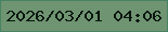 文字の大きさ：1、枠の色：488361、背景の色：6f9471、文字の色：08160f 無料ブログパーツのブログ時計