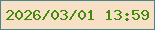 文字の大きさ：1、枠の色：48868a、背景の色：f8e0c7、文字の色：3e8c0a 無料ブログパーツのブログ時計