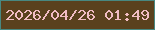 文字の大きさ：5、枠の色：488881、背景の色：5a411e、文字の色：f1bcc4 無料ブログパーツのブログ時計