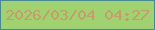 文字の大きさ：2、枠の色：488890、背景の色：a1d272、文字の色：c59d6c 無料ブログパーツのブログ時計