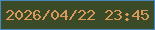文字の大きさ：5、枠の色：4888bb、背景の色：3b4b27、文字の色：d99959 無料ブログパーツのブログ時計