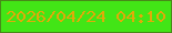 文字の大きさ：3、枠の色：488a19、背景の色：42e516、文字の色：e0aa09 無料ブログパーツのブログ時計