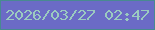文字の大きさ：1、枠の色：488a91、背景の色：6b6bc6、文字の色：9bcac0 無料ブログパーツのブログ時計