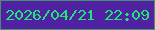 文字の大きさ：2、枠の色：488e72、背景の色：5021a3、文字の色：1de775 無料ブログパーツのブログ時計