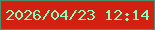 文字の大きさ：5、枠の色：48916c、背景の色：d32111、文字の色：88ffbb 無料ブログパーツのブログ時計
