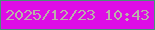 文字の大きさ：1、枠の色：489278、背景の色：de0ce6、文字の色：bab1a9 無料ブログパーツのブログ時計