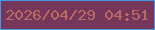 文字の大きさ：2、枠の色：4896e8、背景の色：753759、文字の色：bd6a64 無料ブログパーツのブログ時計