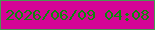 文字の大きさ：2、枠の色：489851、背景の色：d40496、文字の色：0d870d 無料ブログパーツのブログ時計