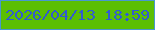 文字の大きさ：3、枠の色：4898cf、背景の色：5bbf03、文字の色：315bd2 無料ブログパーツのブログ時計