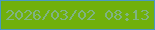 文字の大きさ：2、枠の色：4899c2、背景の色：70b00b、文字の色：7fb382 無料ブログパーツのブログ時計