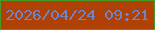 文字の大きさ：1、枠の色：489a24、背景の色：af4104、文字の色：6e86c9 無料ブログパーツのブログ時計