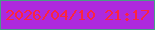 文字の大きさ：3、枠の色：489d86、背景の色：ae29dd、文字の色：fb253f 無料ブログパーツのブログ時計
