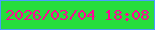 文字の大きさ：1、枠の色：489dff、背景の色：26dd3d、文字の色：fc0695 無料ブログパーツのブログ時計