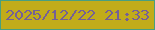 文字の大きさ：3、枠の色：489f80、背景の色：c1ac1a、文字の色：746096 無料ブログパーツのブログ時計
