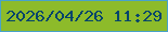 文字の大きさ：1、枠の色：48a2ca、背景の色：8dbb2a、文字の色：02446b 無料ブログパーツのブログ時計
