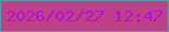 文字の大きさ：5、枠の色：48a3ad、背景の色：bd4187、文字の色：b60bd9 無料ブログパーツのブログ時計