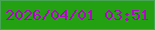 文字の大きさ：3、枠の色：48a556、背景の色：24a113、文字の色：b106c5 無料ブログパーツのブログ時計