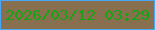 文字の大きさ：3、枠の色：48a7f6、背景の色：886f4f、文字の色：14a510 無料ブログパーツのブログ時計