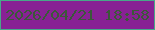 文字の大きさ：2、枠の色：48a889、背景の色：882194、文字の色：3b5839 無料ブログパーツのブログ時計