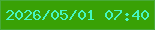 文字の大きさ：4、枠の色：48aa39、背景の色：39a105、文字の色：45f6c1 無料ブログパーツのブログ時計