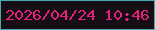 文字の大きさ：3、枠の色：48abb4、背景の色：150e15、文字の色：e4217c 無料ブログパーツのブログ時計
