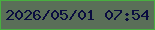 文字の大きさ：2、枠の色：48af40、背景の色：5a6f58、文字の色：0a0c3f 無料ブログパーツのブログ時計