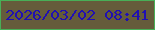 文字の大きさ：4、枠の色：48af57、背景の色：655c3b、文字の色：2010b2 無料ブログパーツのブログ時計